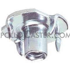 (image for) Socket; 4 Prong T-nut for 3/8"-16 Threaded Stems; 1/2" long; requires 13/32" diameter hole; Metal/ Zinc; for wood application (Item #88893) - Click Image to Close