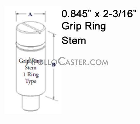(image for) Caster; Swivel; 5" x 1-1/4"; Thermoplastized Rubber (Gray); Grip Ring (0.845" x 2-3/16"); Nylon (Gray); Precision Ball Brng; 220#; Thread Guards (Item #64966)