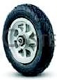 (image for) Caster; Swivel; 6" x 1-1/4"; Foam-Filled Flat Free Tire (Black); Threaded Stem (1/2"-13TPI x 1"); Zinc; Ball Brng; 150#; Tread brake (Item #64102)