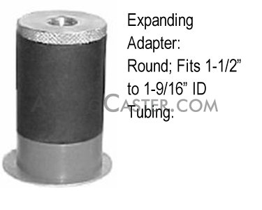 (image for) Caster; Swivel; 4" x 1-1/4"; PolyU on PolyO (Gray); Expandable Adapter (1-1/2" - 1-9/16" ID tubing); Zinc; Precision Ball Brng; 300#; Dust Cover (Item #64266)