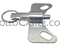 (image for) Position Lock Brake; Steel; Bolt-on style; Works with certain Kingpinless 5-1/4" x 7-1/4" caster plates with position lock notches. (Item #88259)