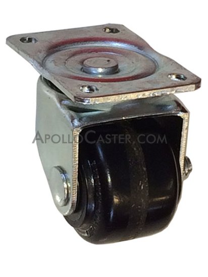 (image for) Caster; Swivel; 2-3/8" x 1-5/8"; Phenolic; Plate; 2-1/2"x3-5/8": holes: 1-3/4"x2-3/4" (slot to 2-7/8"); 5/16" bolt; Zinc; Roller Brng; 600# (Item #65672)