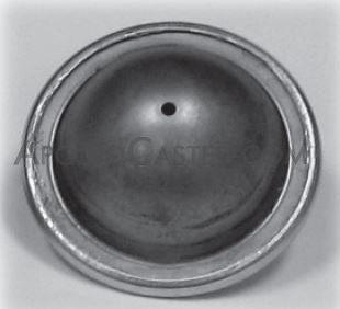 (image for) Ball Transfer; Low Profile; 1" Stainless Steel ball and Housing ; Round Drop-in Base (1-5/8"x5/8"); 125#; 5/8" profile; Weep Hole(s) (Item #88083)