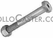(image for) Axle & Nut;3/8 x 2-1/2; Steel (for the Shepherd institutional caster w/ brake) (Item #89559)