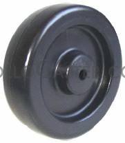 (image for) Caster; Swivel; 4x1-1/4;Polyolefin; Plate (2-3/8x3-5/8; holes: 1-3/4x2-7/8 slotted to 3; 5/16 bolt); Plain bore; 300#; Brake; Dust Cover (Mtl) (Item #67164)