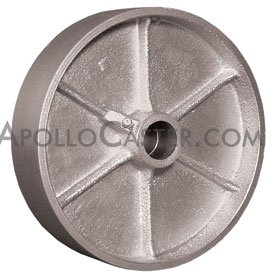 (image for) Wheel; 6" x 2"; Cast Iron; Roller Brng; 1200#; 1/2" bore; 2-7/16" Hub Length; For High Temp applications (Item #89601)