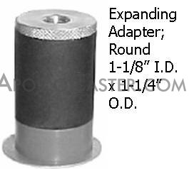 (image for) Caster; Swivel; 3" x 1-1/4"; Polyolefin; Expandable Adapter (1-1/8"-1-3/16" ID tubing); Zinc; Plain bore; 300#; Total Lock; Dust Cover (Plastic) (Item #65545)