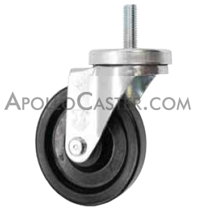 (image for) Caster; Swivel; 2-1/2" x 1-1/4"; Polyolefin; Threaded Stem (1/2"-13TPI x 1-1/2"); Zinc; Plain bore; 250#; Dust Cover (Mtl) (Item #65521) - Click Image to Close