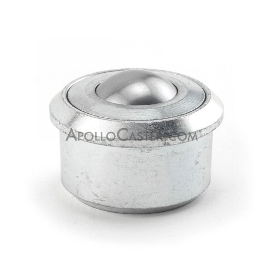 (image for) Ball Transfer; 1-3/16" Stainless Steel ball; Round Drop-in Base (1-3/4" x15/16"); Stainless Steel housing; 750#; 17/32" load height (Item #88835) - Click Image to Close