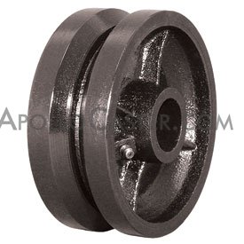 (image for) Wheel; 8" x 3"; V-Groove (7/8) Cast Iron; Roller Brng; 1" Bore; 3-1/4" Hub Length; 3500# (Item #89104) - Click Image to Close