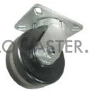 (image for) Caster; Swivel; 8" x 3"; Phenolic High Temp; Plate (5-1/4"x7-1/4"; holes: 3-3/8"x5-1/4" slotted to 4-1/8"x6-1/8"; 1/2" bolt); Roller Brng; 1900#; Kingpinless (Item #64918)