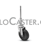 (image for) Caster; Swivel; 3" x 13/16"; Rubber (Soft); Ladder Caster stem (5/16"x4-13/16"; thread length 5/8"); Zinc; Plain bore; 110#. Spring not included. (Item #64720) - Click Image to Close