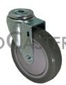 (image for) Caster; Swivel; 3" x 1-1/4"; PolyU on PolyO (Gray); Hollow Kingpin; 1/2 bolt; Zinc; Precision Ball Brng; 250#; Dustcap; Thread guards (Item #66523)