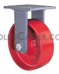 (image for) Caster; Rigid; 5" x 2"; Ductile Steel; Top Plate; 4x4-1/2; hole spacing: 2-5/8x3-5/8 (slotted to 3x3); 3/8 bolt; Zinc; Roller Brng; 1250# (Item #67646)