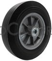 (image for) Wheel; 8"x2-3/4"; Semi-Pneumatic (Black) wheel; Plastic Hub; Ball Brng; 5/8" Bore; 2-1/2" Hub Length; 500#; Offset Hub; Ribbed Tread (Item #89195)