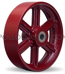(image for) Wheel; 16" x 3"; Cast Iron; Roller Brng; 1-1/4" Bore; 3-1/4" Hub Length; 2500# (Item #88249)