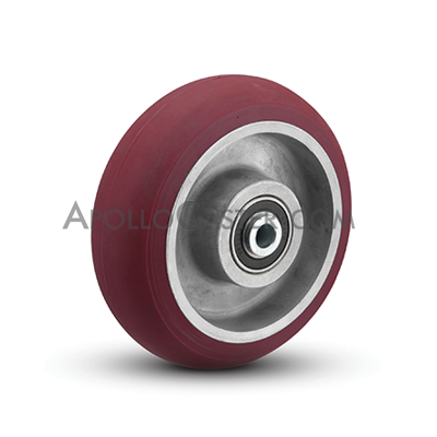 (image for) Wheel; 8" x 2"; Donut A95 PolyU on Alum; Precision Ball Brng; 1/2" Bore; 2-7/16" Hub Length; 1200#. (Item #88027)