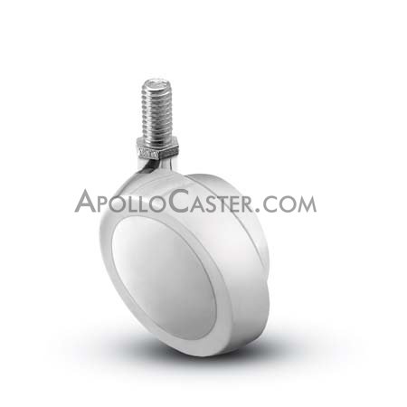 (image for) Caster; Ball; Swivel; 2-1/2"; Metal/ Zinc; Threaded Stem; 5/16"-18TPI x 2"; Bright Chrome; Acetyl/ Resin Brng; 100# (Item #68339) - Click Image to Close