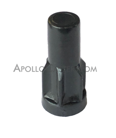(image for) Caster Socket (Round); Grip Ring: 13/16" O.D; Plastic (dark); for 20 ga 7/8" Tubing w/ 0.81" ID; fits 7/16" connectors up to 1-1/2" long (Item #87951)
