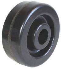 (image for) Caster; Swivel; 6" x 2"; Phenolic; Plate; 4"x4-1/2"; holes: 2-5/8"x3-5/8" (to 3"x3"); 3/8" bolt; Roller Brng; 900#; Position Lock; Wheel brake (Item #69362)