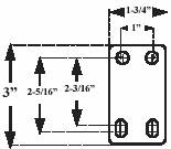 (image for) Caster; Swivel; 3" x 1"; PolyU on PolyO (Gr/Bg); Plate (1-3/4" x 3"; holes: 1" x 2-3/16"; slotted to 2-5/16"; 5/16" bolt); Zinc; Plain bore; 175#; Tread brake (Item #65910)