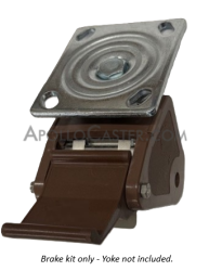 (image for) Pedal Brake Kit; For Select 6" x 2" Yokes; Stainless and high-temp plastic; pedal style add-on wheel brake kit (Brand specific). Comes with stainless axle/ nut (Item #87047)