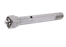 (image for) Axle & Nut; 3/8" x 2-1/8"; Steel (Ductile); Hex Head; Zerk Axle, with Brake Shoulder (Item #87856)
