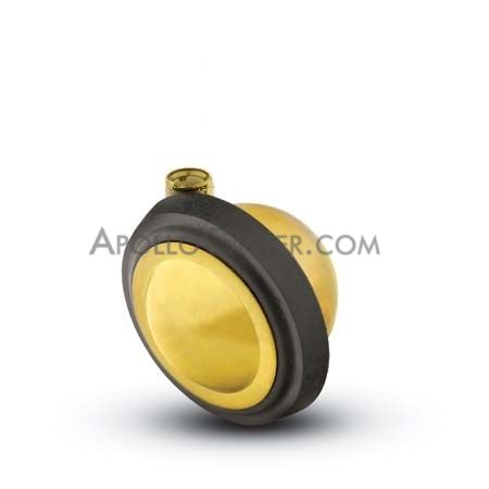 Caster; Ball; Swivel; 3\"; Rubber; Hard; Stemless; Brass; Acetyl/ Resin Brng; 100# (Receives Shepherd 3/8\" x 1-3/4\" long stem) (Item #69604)