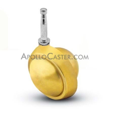 Caster; Ball; Swivel; 2-1/2\"; Metal/ Zinc; Grip Neck; 5/16\"x1-1/2\"; Brass; Acetyl/ Resin Brng; 100# (Item #68349)