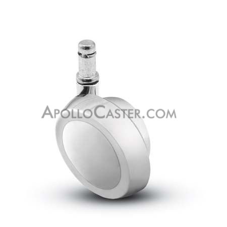 Caster; Ball; Swivel; 2-1/2\"; Metal/ Zinc; Grip Ring; 7/16\"x7/8\"; Chrome; Reg or Bright; Acetyl/ Resin Brng; 100# (Item #69536)