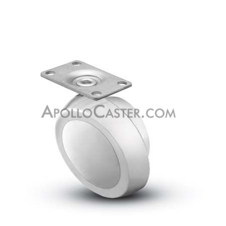 Caster; Ball; Swivel; 2-1/2\"; Metal/ Zinc; Top Plate; 1-1/2\"x1-1/2\"; holes: 1\"x1\"; 3/16\" bolt; Bright Chrome; Acetyl/ Resin Brng; 100# (Item #68526)