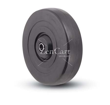 (image for) Wheel; 3" x 13/16"; Rubber (Soft; non-marking); Plain bore; 1/4" Bore; 1" Hub Length; 110# (Item #87405)