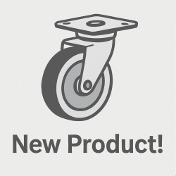 Caster; Swivel; 6" x 2"; Foam-Filled Flat Free Tire (Black); Grip Ring (7/16" x 1-3/8"); Zinc; Ball Brng; 250#; Sawtooth Tread (Item #63429)