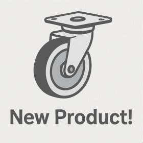 (image for) Wheel; 10" x 3"; N70 Rubber on Cast Iron; 2" Plain bore for Trans Torque Bushing; 3-1/4" Hub Length; Hub Painted Gray; 1000#; Made in USA (Item #87607)