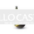 Caster; Spher; Swivel; 1-5/8"; Rubber; Soft; Grip Ring; 7/16"x7/8"; Bright Brass; Plain bore; 70# (Item #69063)