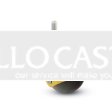 Caster; Spherical; Swivel; 2"; Polyolefin; Threaded Stem; 5/16"-18TPI x 1"; Bright Brass; Plain bore; 80# (Item #69106)