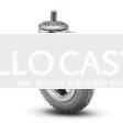 Caster; Swivel; 6" x 1-1/4"; Foam-Filled Flat Free Tire (Gray); Expandable Adapter (Round for 7/8" - 15/16" ID tubing); Zinc; Ball Brng; 150#; Tread brake (Item #64262)
