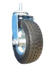 Caster; Swivel; 6" x 2"; Flat Free (Black); Threaded Stem (1/2-13TPI x 1-1/2); Zinc; Ball Brng; 150#; Bolted Hub (See premium model #65422). Temp sensitive. (Item #66301)