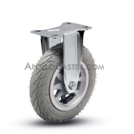 Caster; Rigid; 6x1-1/4; Flat Free (Grey); Top Plate (2-5/8x3-3/4; holes: 1-3/4x2-3/4 slotted to 3; 5/16 bolt); Zinc; Ball Brng; 150# (Item #67099)