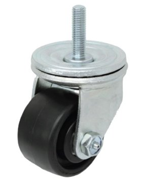 (image for) Caster; Swivel; 3" x 1-3/4"; Glass/ Nylon; Threaded Stem (1/2"-13TPI x 1-3/4"); Zinc; Roller Brng; 1000#; Thumb Screw Brake (Item #63218)