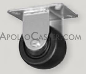 Caster; Rigid; 3\" x 1-3/4\"; Glass/ Nylon; Top Plate (2-3/4\"x3-3/4\"; holes: 1-3/4\"x2-7/8\" slotted to 3\"; 5/16\" bolt); Zinc; Roller Brng; 500# (Item #64487)