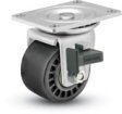Caster; Swivel; 3" x 1-13/16"; Glass/ Nylon; Top Plate (3-1/8"x4-1/8"; holes: 2-3/8"x3-3/8"; 5/16" bolt); Zinc; Precision Ball Brng; 1000#; Sure-Lok brake (Item #65513)