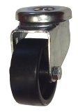 Caster; Swivel; 6" x 2"; Phenolic; Hollow Kingpin (1/2" bolt hole); Zinc; Roller Brng; 400# (Item #64202)