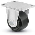 Caster; Rigid; 3-1/4" x 2"; Phenolic; Plate; 4"x4-1/2"; holes: 2-5/8"x3-5/8" (slots to 3"x3"); 3/8" bolt; Zinc; Roller Brng; 700# (Item #69247)
