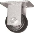 Caster; Rigid; 3"x1-13/16"; Glass/ Nylon; Plate (3-1/8"x4-1/8"; holes: 2-3/8"x3-3/8"; 5/16" bolt); Zinc; Roller Brng; 1200# (Item #67403)