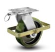 Caster; Swivel; 6" x 3"; Phenolic; Plate (5-1/4"x7-1/4"); Zinc; Tapered Rlr Brng; 2000#; Position Lock; Wraparound Brake (Item #63592)