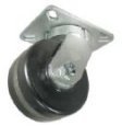 Caster; Swivel; 8 x 2-1/2; Phenolic; Plate; 4-1/2x6-1/4; holes: 2-7/16x4-15/16 (slotted to 3-3/8x5-1/4); 1/2 bolt; Zinc; Roller Brng; 2000#; Kingpinless (Item #65589)