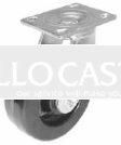 Caster; Swivel; 6" x 2"; Phenolic; Plate (4"x4-1/2"; holes: 2-5/8"x3-5/8" slots to 3"x3"; 3/8" bolt); Stainless; Stainless Roller Brng; 1200#; 3 Year Warranty (Item #67541)