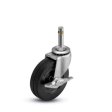 Caster; Swivel; 3" x 13/16"; Polyolefin; Grip Ring (7/16" x 1-7/16"); Zinc; Plain bore; 120#; Side friction brake (Item #66437)