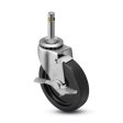 Caster; Swivel; 2-1/2" x 13/16"; Rubber (Hard; Non-marking); Grip Ring (7/16" x 1-7/16"); Zinc; Plain bore; 95#; Side friction brake (Item #66406)